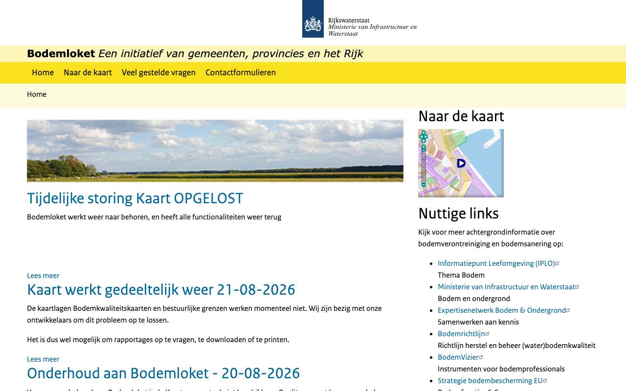 Schermafbeelding van bodemloket.nl