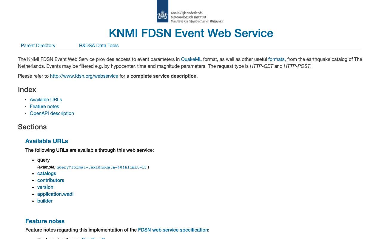 Schermafbeelding van api.dataplatform.knmi.nl