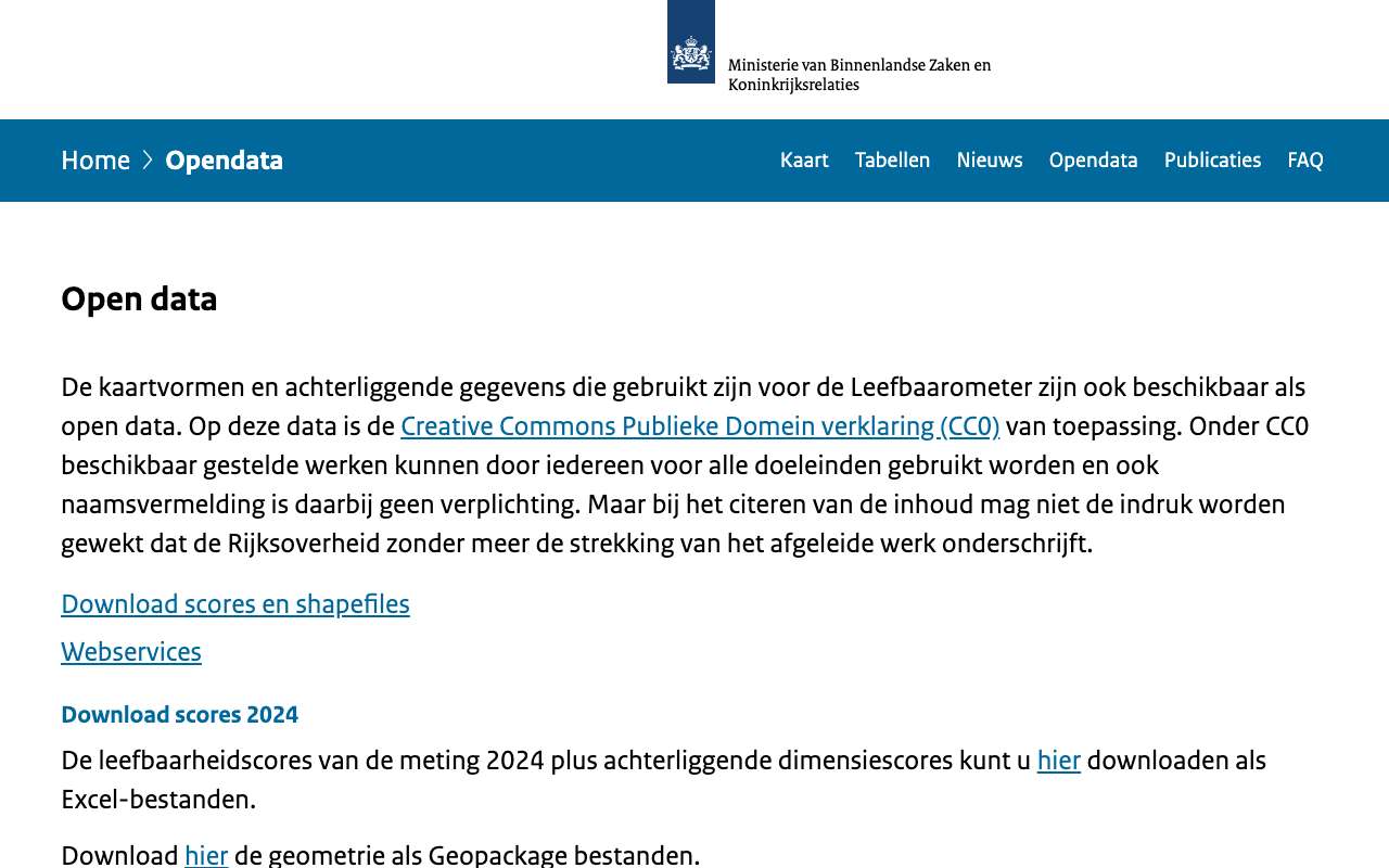 Schermafbeelding van leefbaarometer.nl