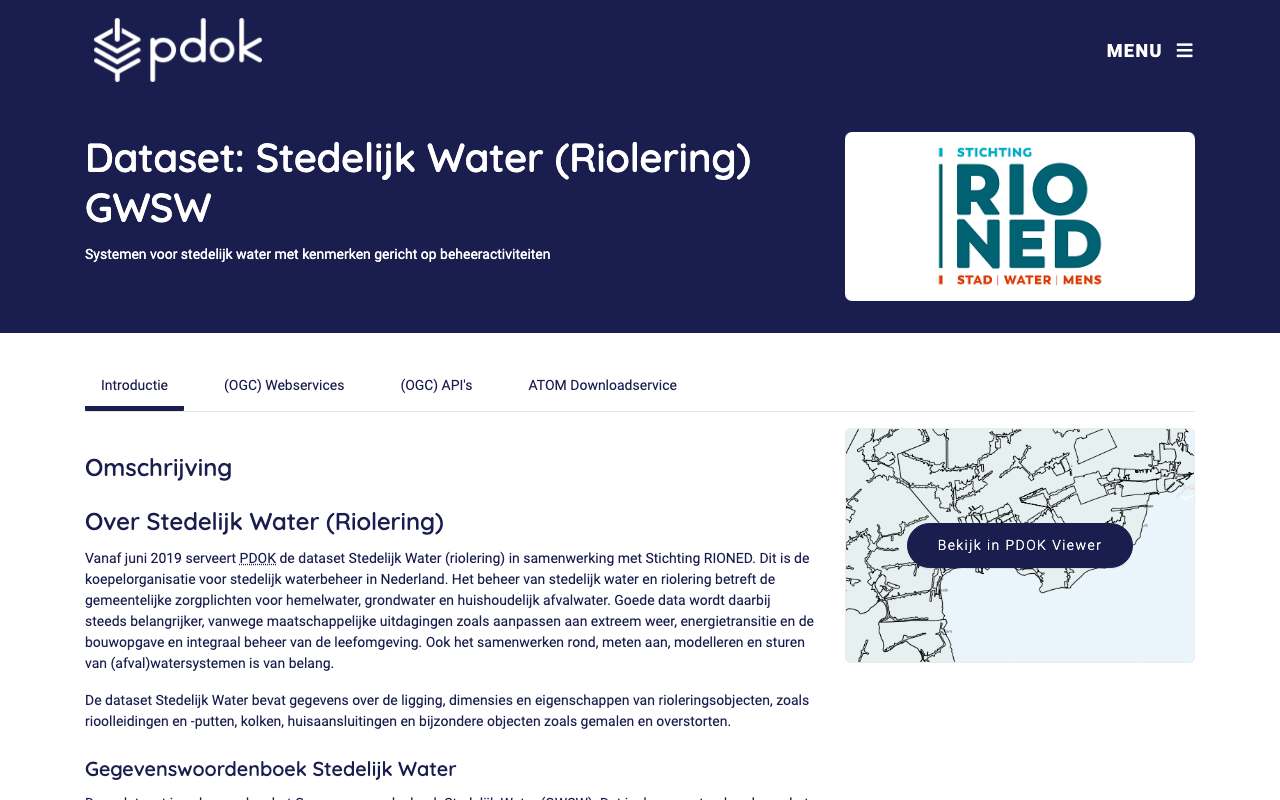 Schermafbeelding van pdok.nl