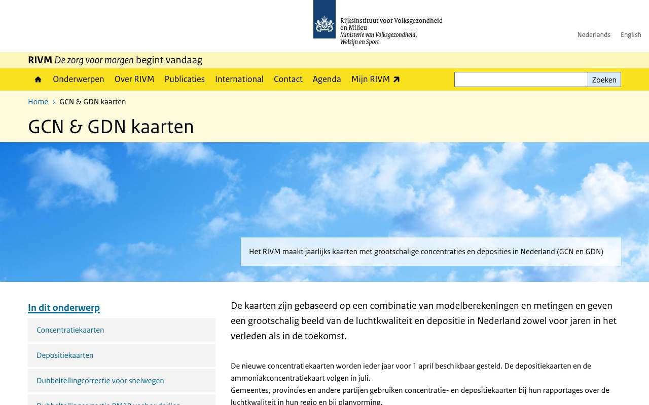 Schermafbeelding van rivm.nl