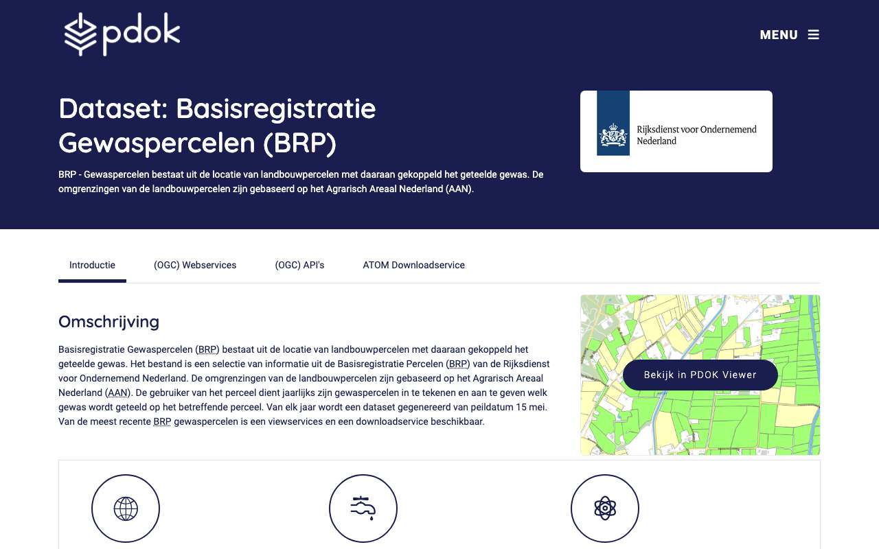 Schermafbeelding van pdok.nl