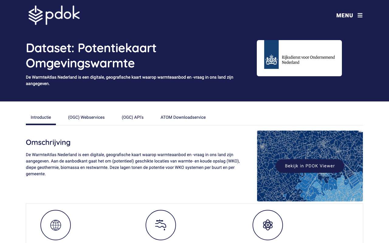 Schermafbeelding van pdok.nl