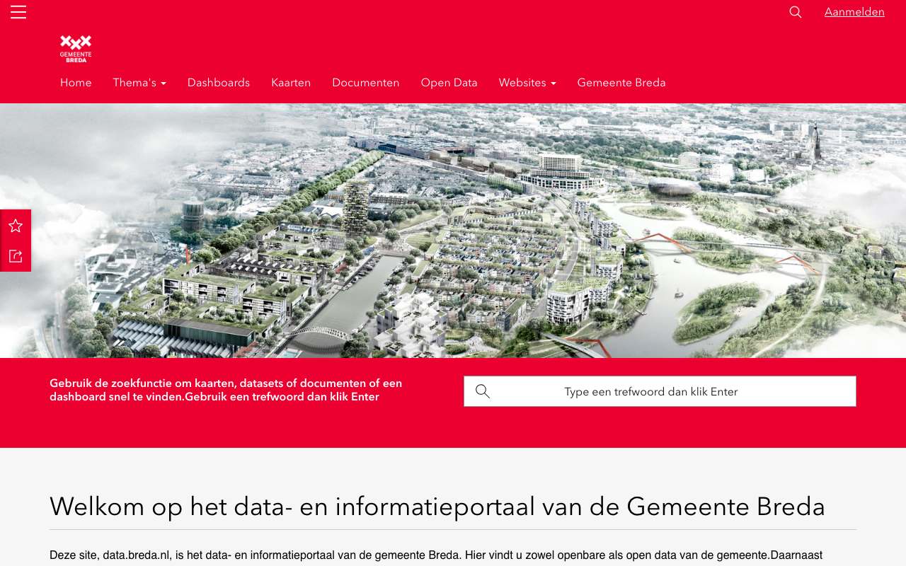 Screenshot of data.breda.nl