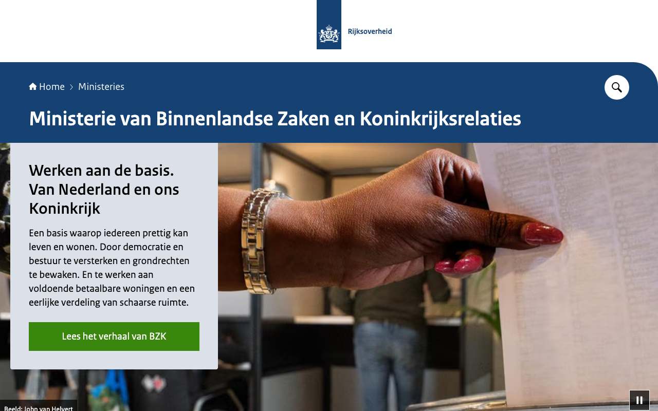 Schermafbeelding van rijksoverheid.nl