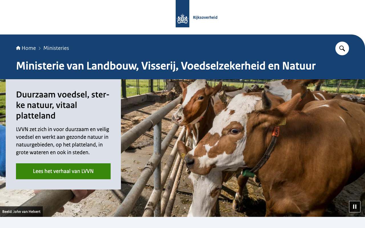 Schermafbeelding van rijksoverheid.nl