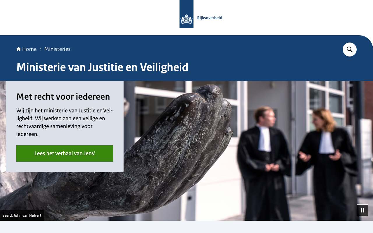 Schermafbeelding van rijksoverheid.nl