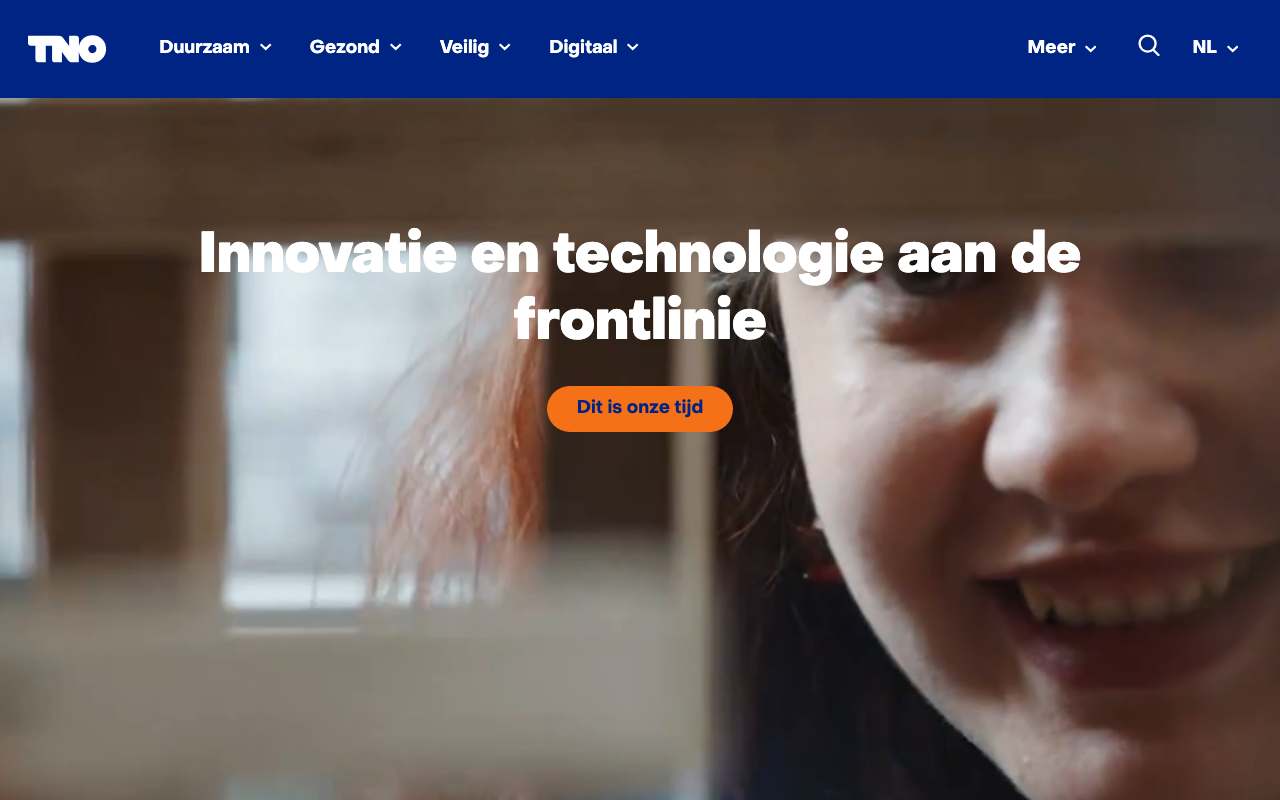 Schermafbeelding van tno.nl